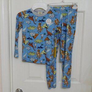 NWT 2pc Millie & Myles Bamboo Dinosaur Print Pants Pajamas sz 7